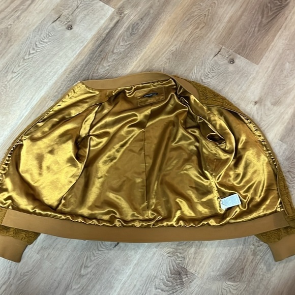 J.Crew Mercantile Goldenrod Women's Teddie Sherpa Bomber Jacket Medium - Picture 6 of 8